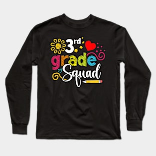 Third Grade Squad Back To School Teacher Kids Long Sleeve T-Shirt